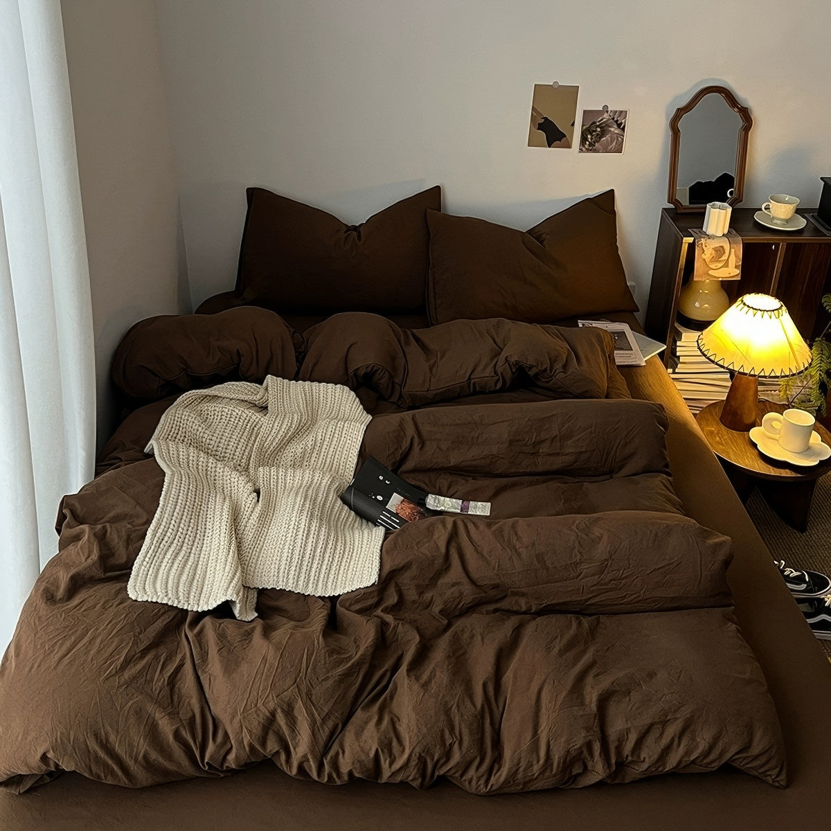 Dark Brown Shades Bedding Set