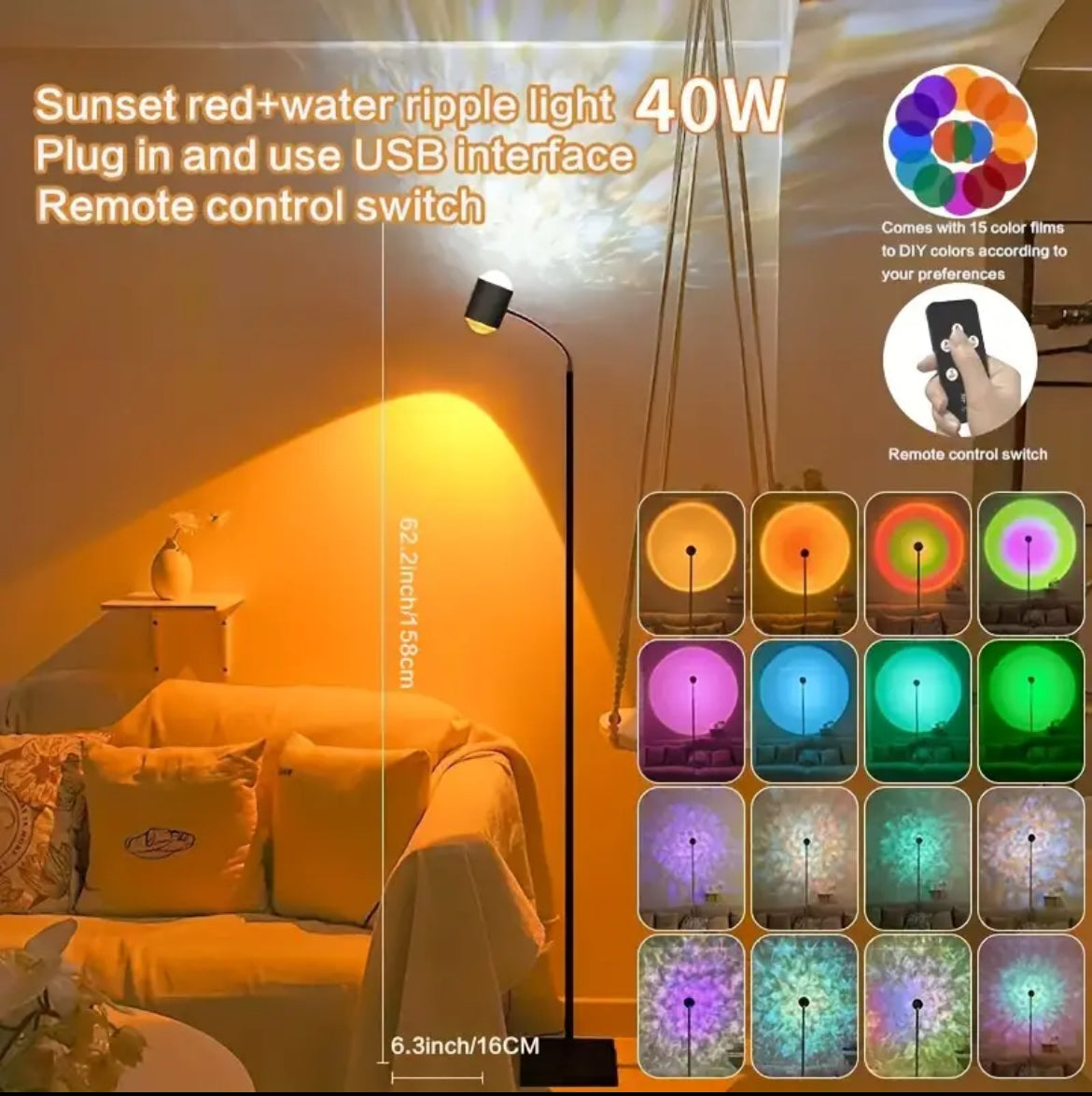Sunset Light Projection Lamp