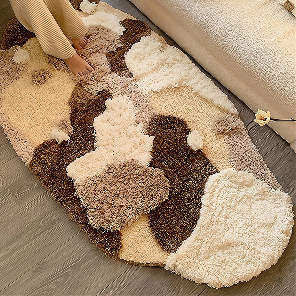 Earthy Tones Tufted Accent Rug