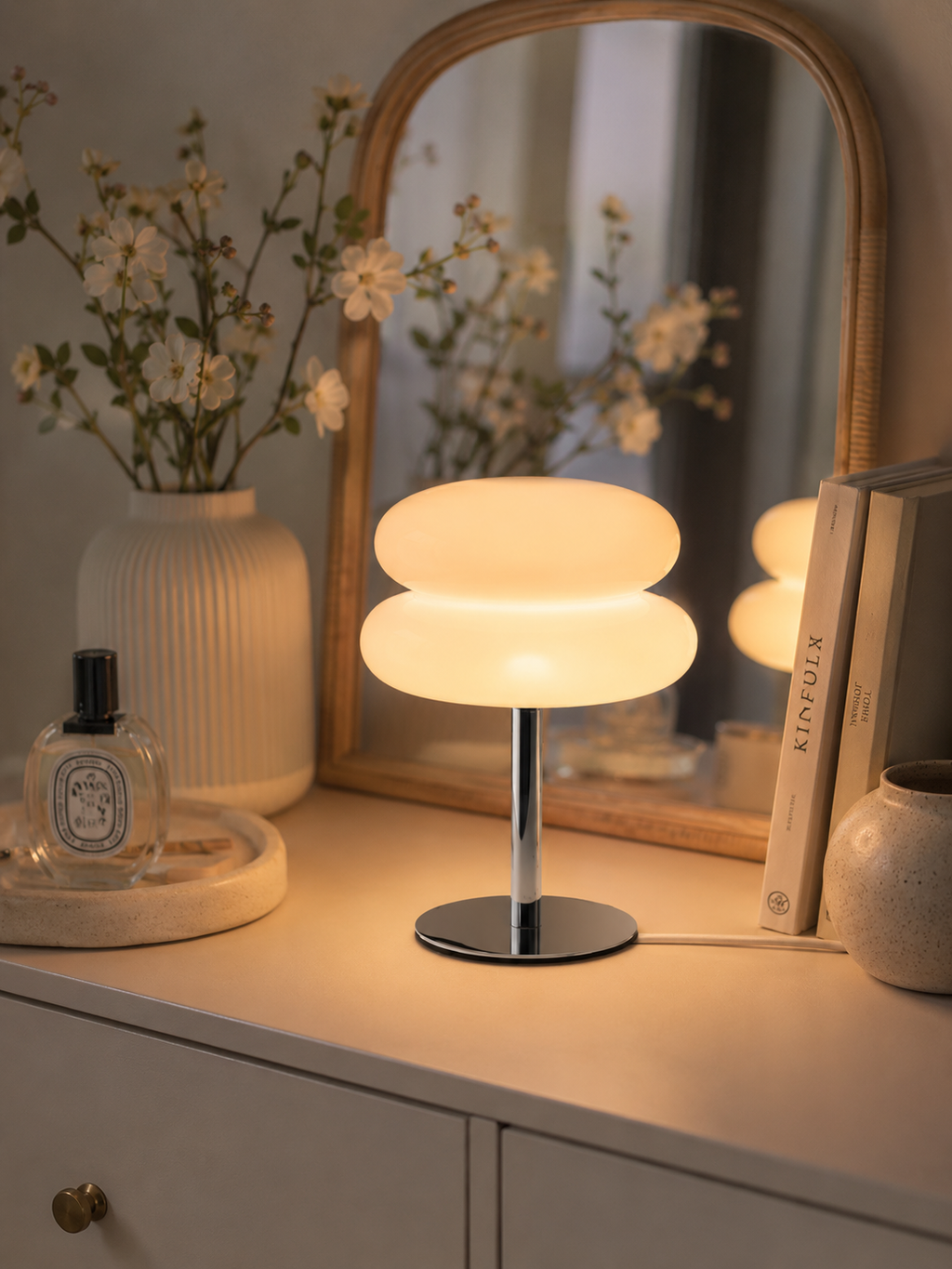 MacaronGlow — Stacked Opal Glass Table Lamp