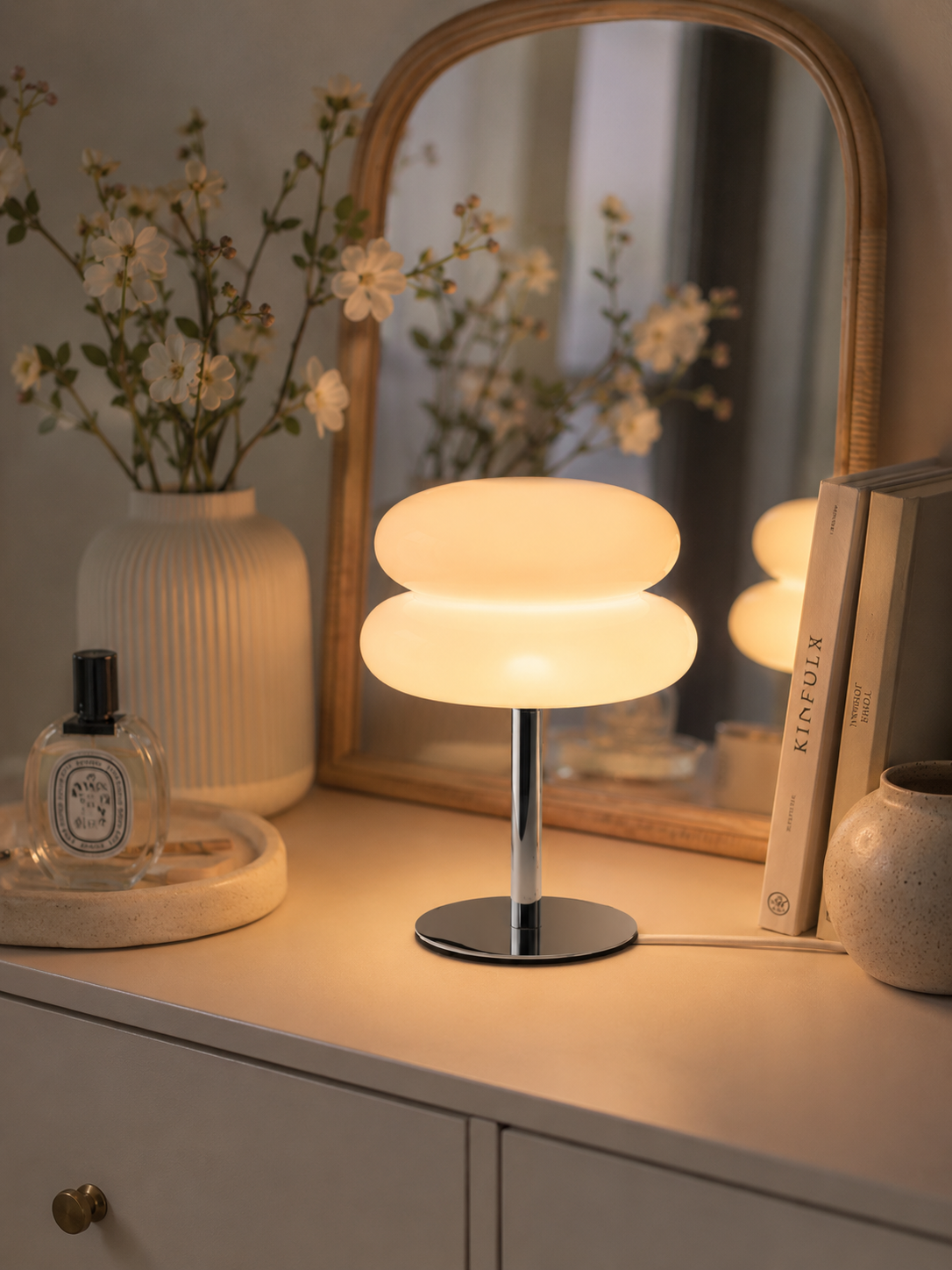 MacaronGlow — Stacked Opal Glass Table Lamp