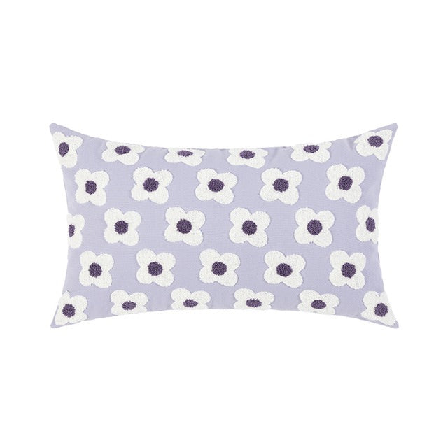 Embroidered Daisies Cushion Cover