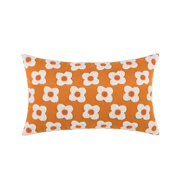 Embroidered Daisies Cushion Cover