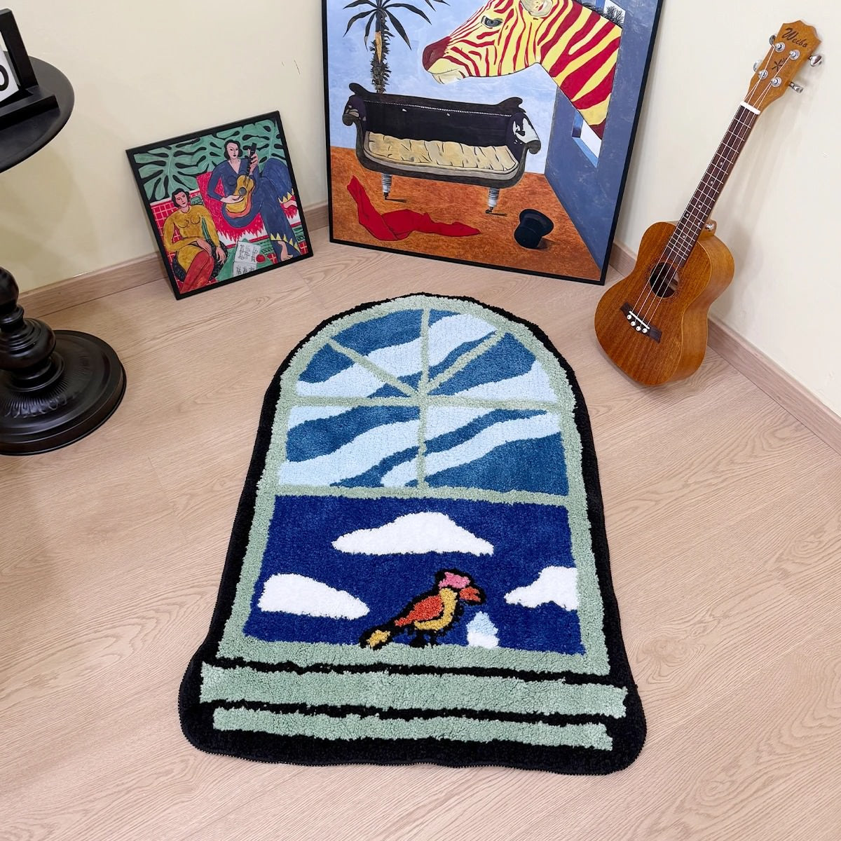 Fake Window Tufted Accent Rug