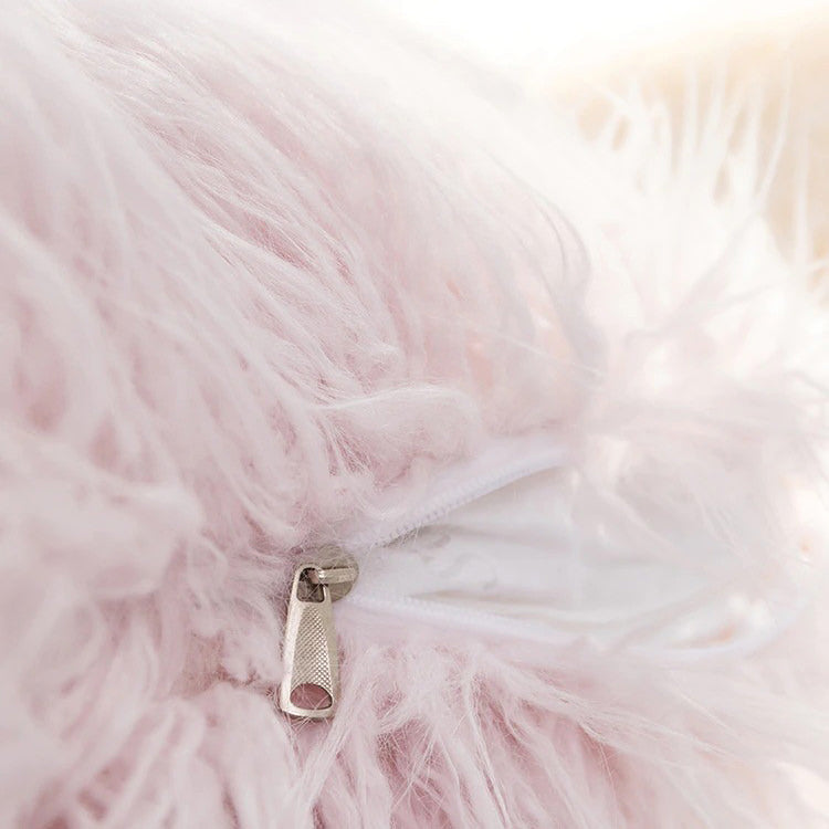 Dusty Faux Fur Cushion Cover