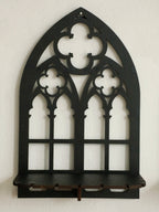 Gothic Arch Wooden Wall Shelf Set