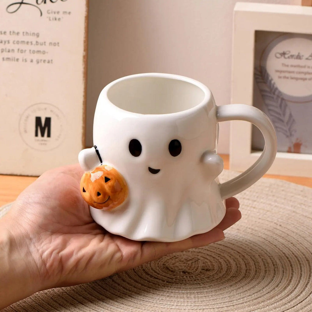 Pumpkin Ghost Halloween Mug