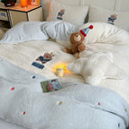 Happy Bear Fluffy Sherpa Bedding Set
