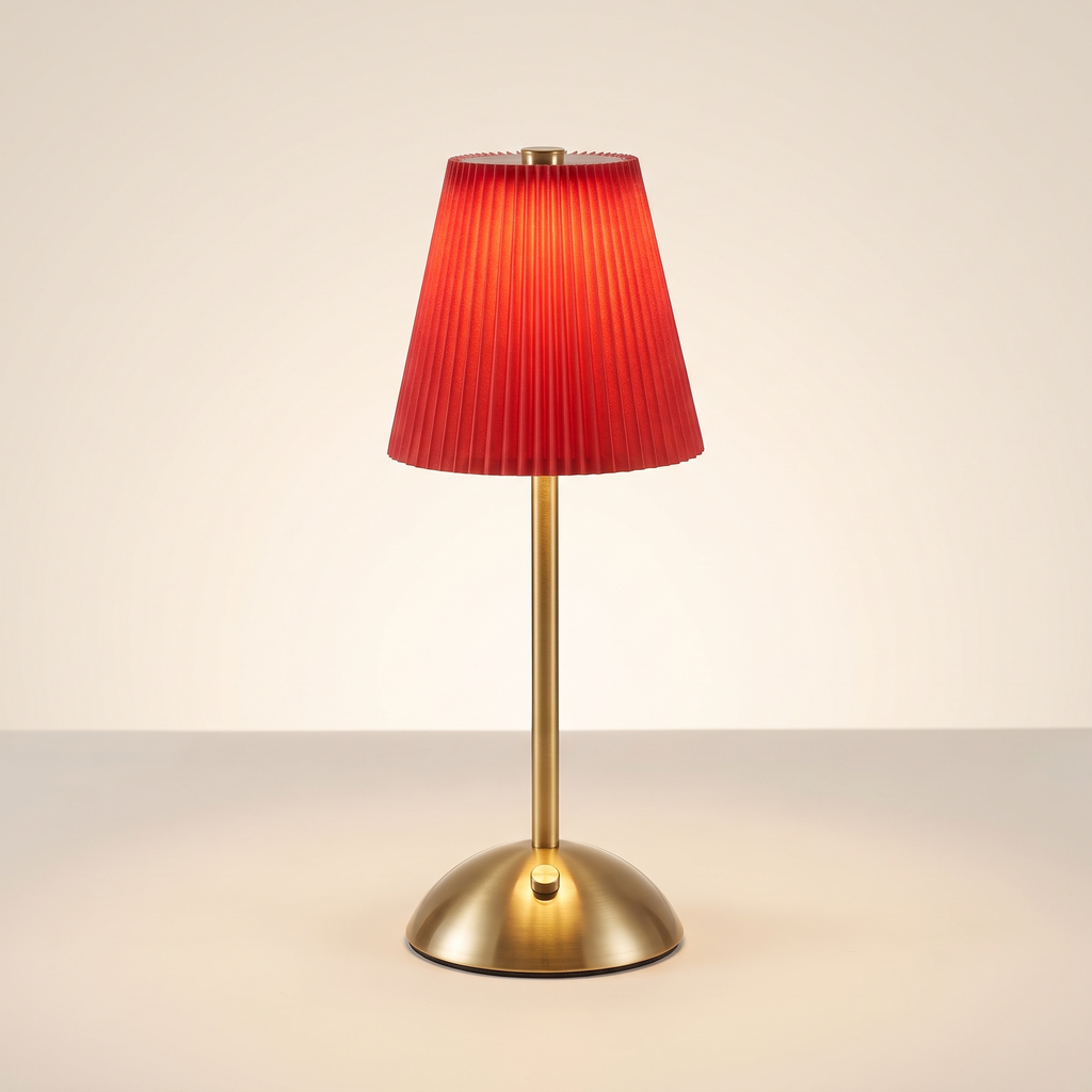 Pleated Cordless Table Lamp