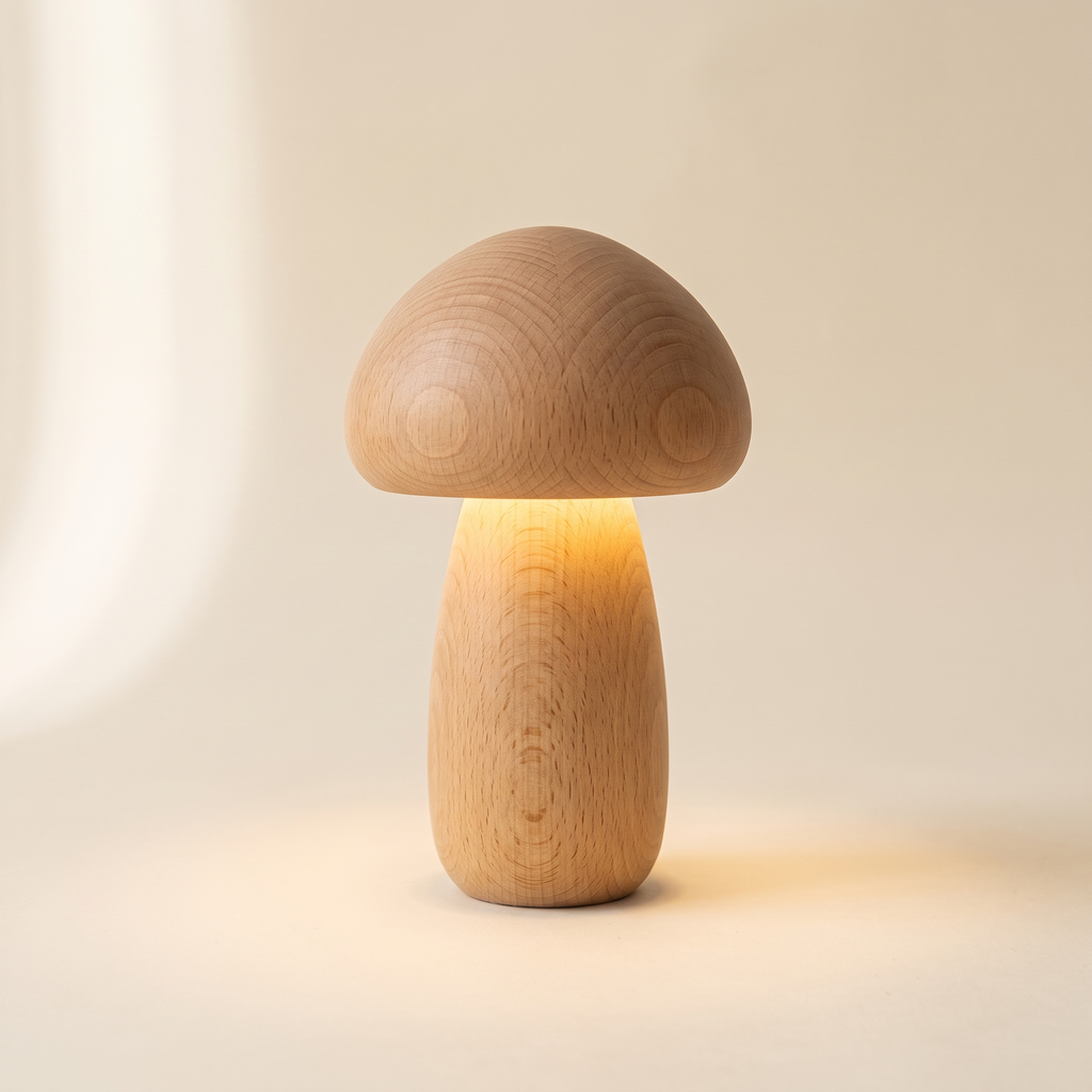 Wooden Mushroom Night Lamp