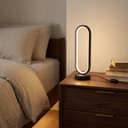 Halo Ring Bedside Lamp in a cozy home