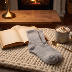 Wool-Blend Thermal Socks in a cozy home