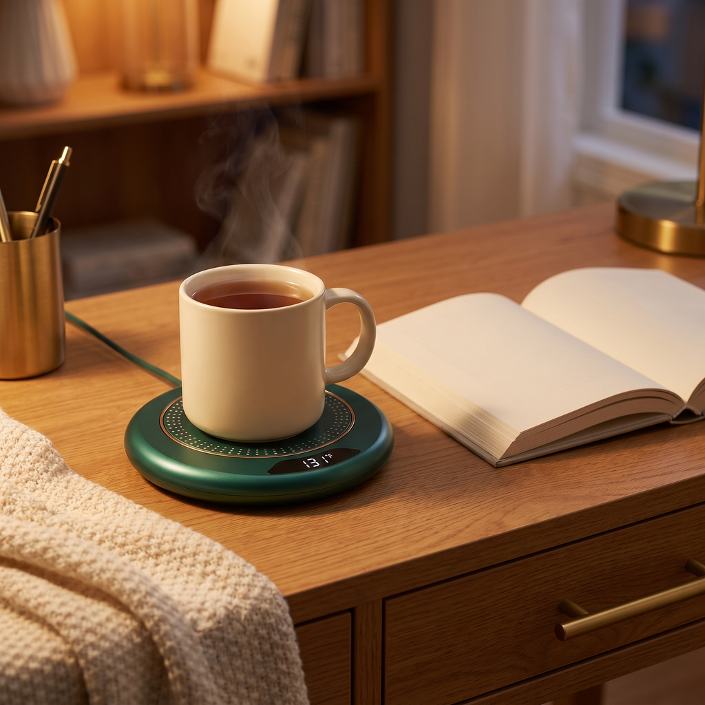 3-Speed Mug Warmer, 131°F in a cozy home