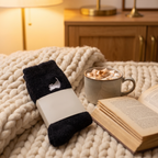 Fuzzy Cat Socks in a cozy home