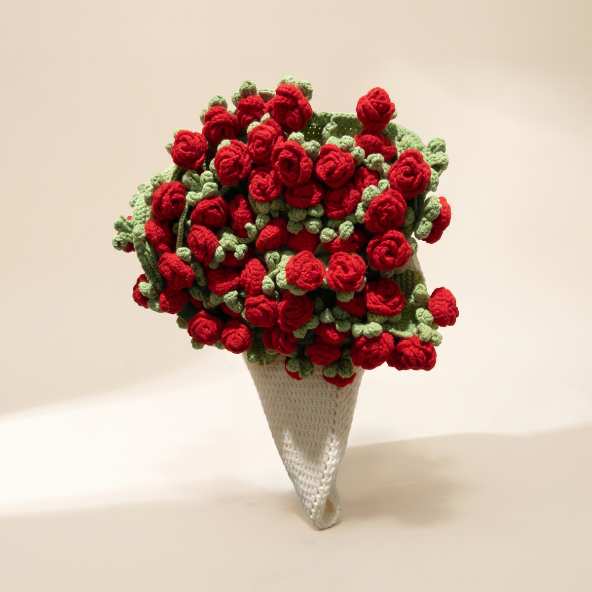 Knitted Rose Bouquet Blanket