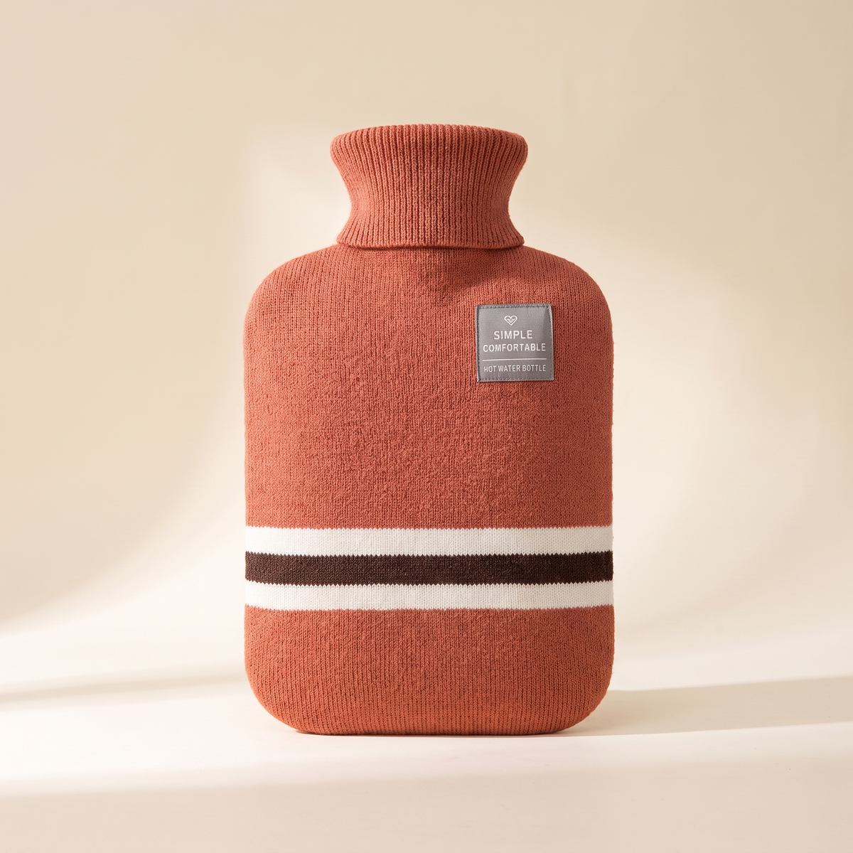 Hot Water Bottle with Knitted Cover