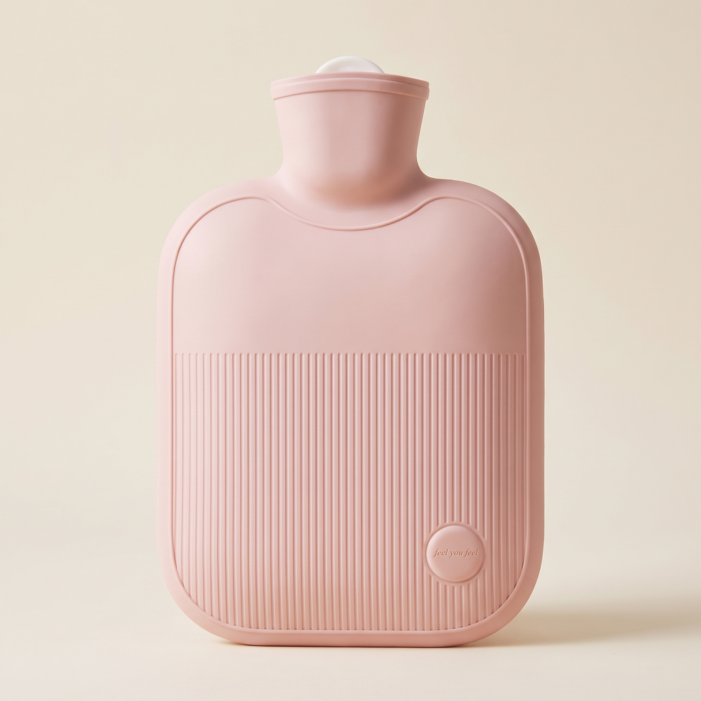 Hot Water Bottle with Soft Cover, 1 L