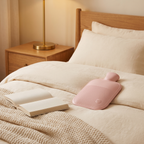 Hot Water Bottle with Soft Cover, 1 L in a cozy home
