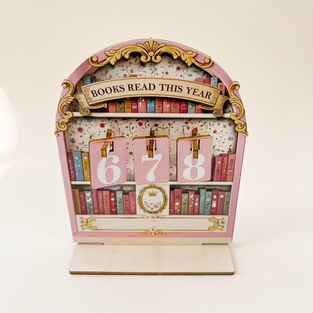 Wooden Reading Tracker, Counts to 999 Books