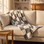 Chenille Knit Throw Blanket in a cozy home