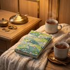 Fabric Book Sleeve, A5 & A6 in a cozy home