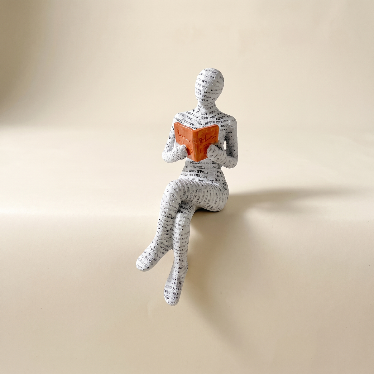 Reading Woman Statue, Shelf Decor