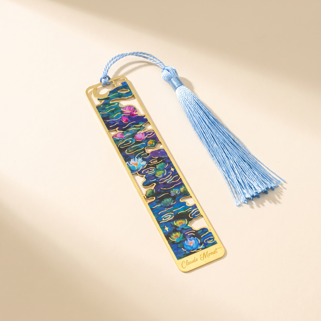 Painted Brass Bookmark with Tassel