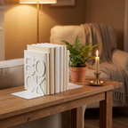 Iron Bookends, Non-Slip in a cozy home