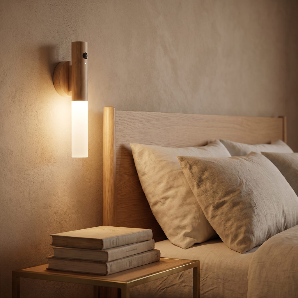 Rechargeable Wall Sconce with Remote in a cozy home