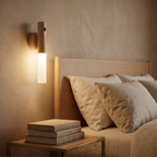 Rechargeable Wall Sconce with Remote in a cozy home