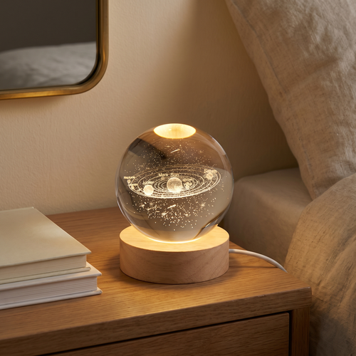 Crystal Ball Night Light, 2 in in a cozy home