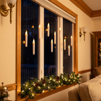 Hanging Window Candles with Suction Cups in a cozy home