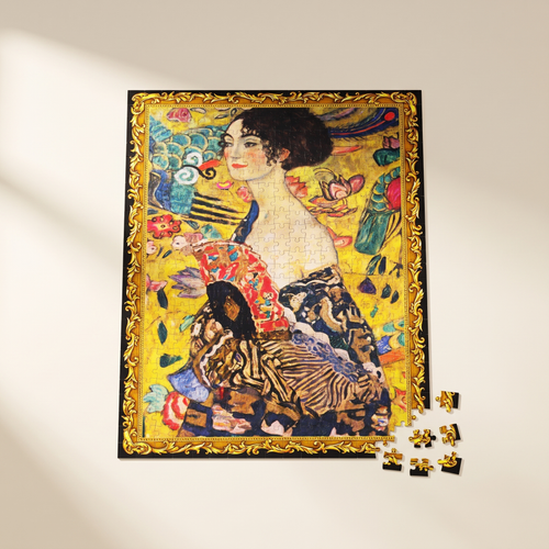 1000-Piece Puzzle: Klimt, Lady with a Fan