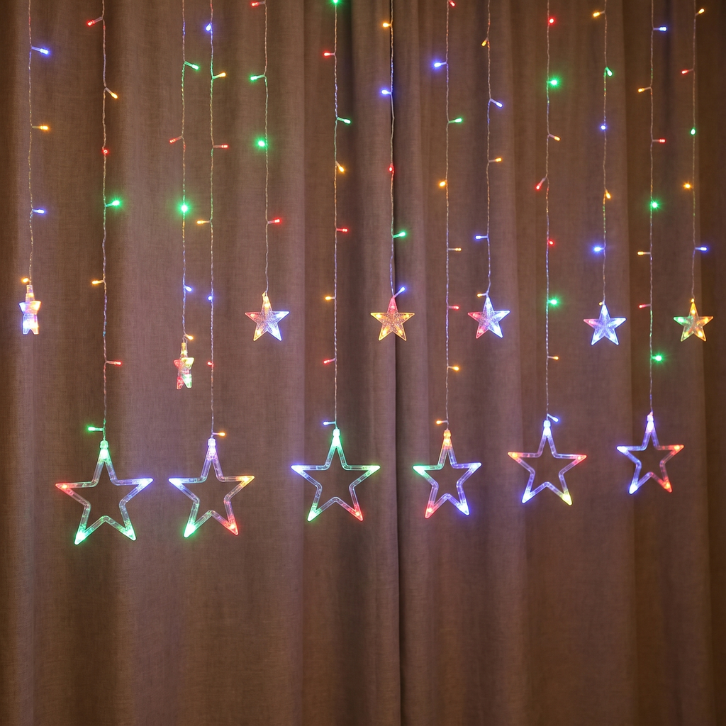 Star Curtain Lights, 138 LED