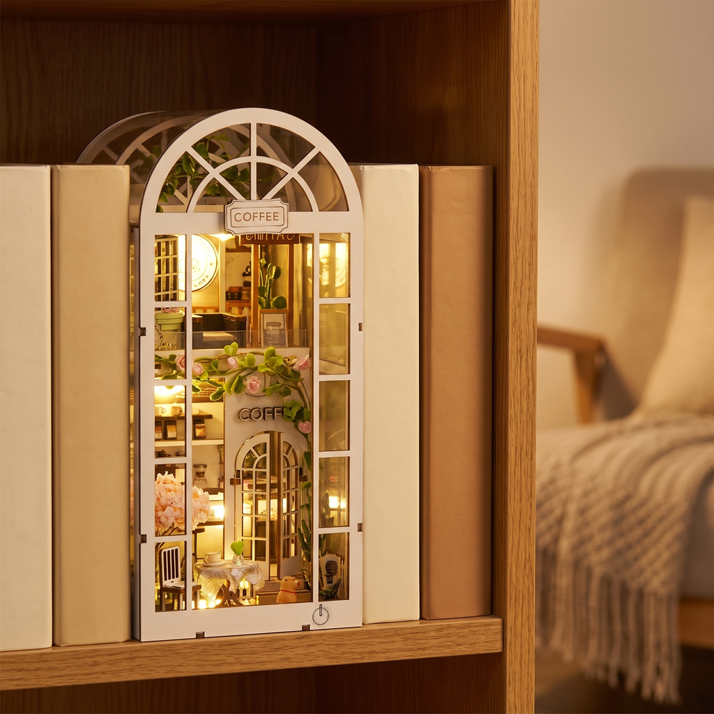 Book Nook Kit: Sunshine Coffee Shop in a cozy home