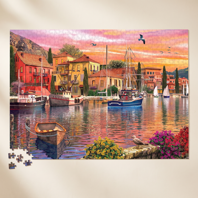 1000-Piece Puzzle: Mediterranean Harbor