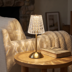 Starlight Crystal Cordless Lamp in a cozy home