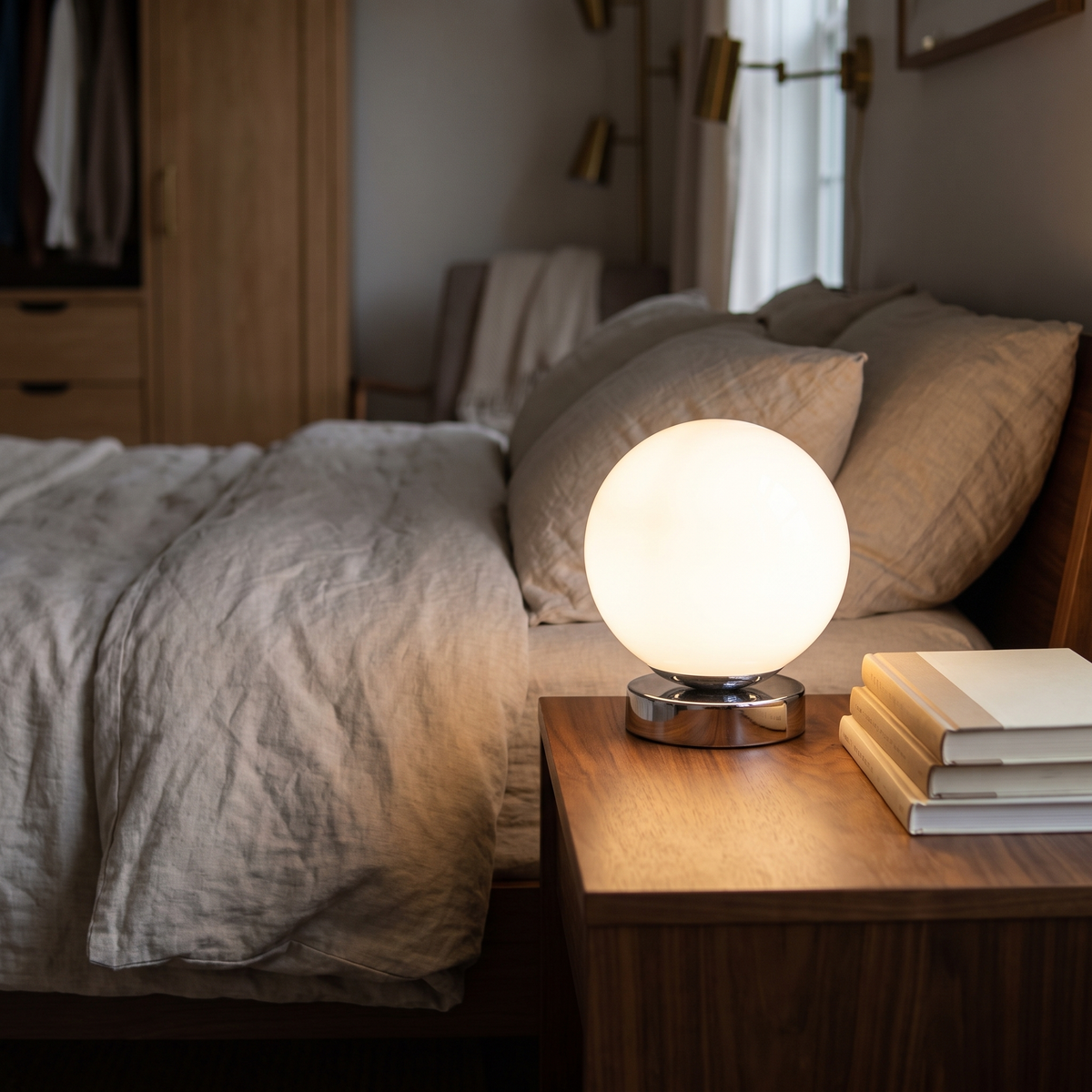 Murano-Style Glass Lamp in a cozy home