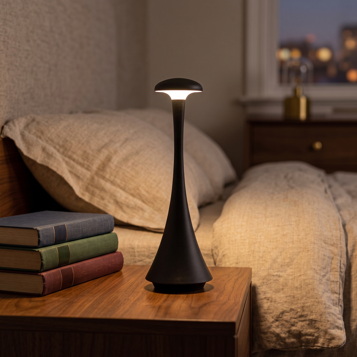 Mushroom Cordless Lamp, 2000 mAh in a cozy home