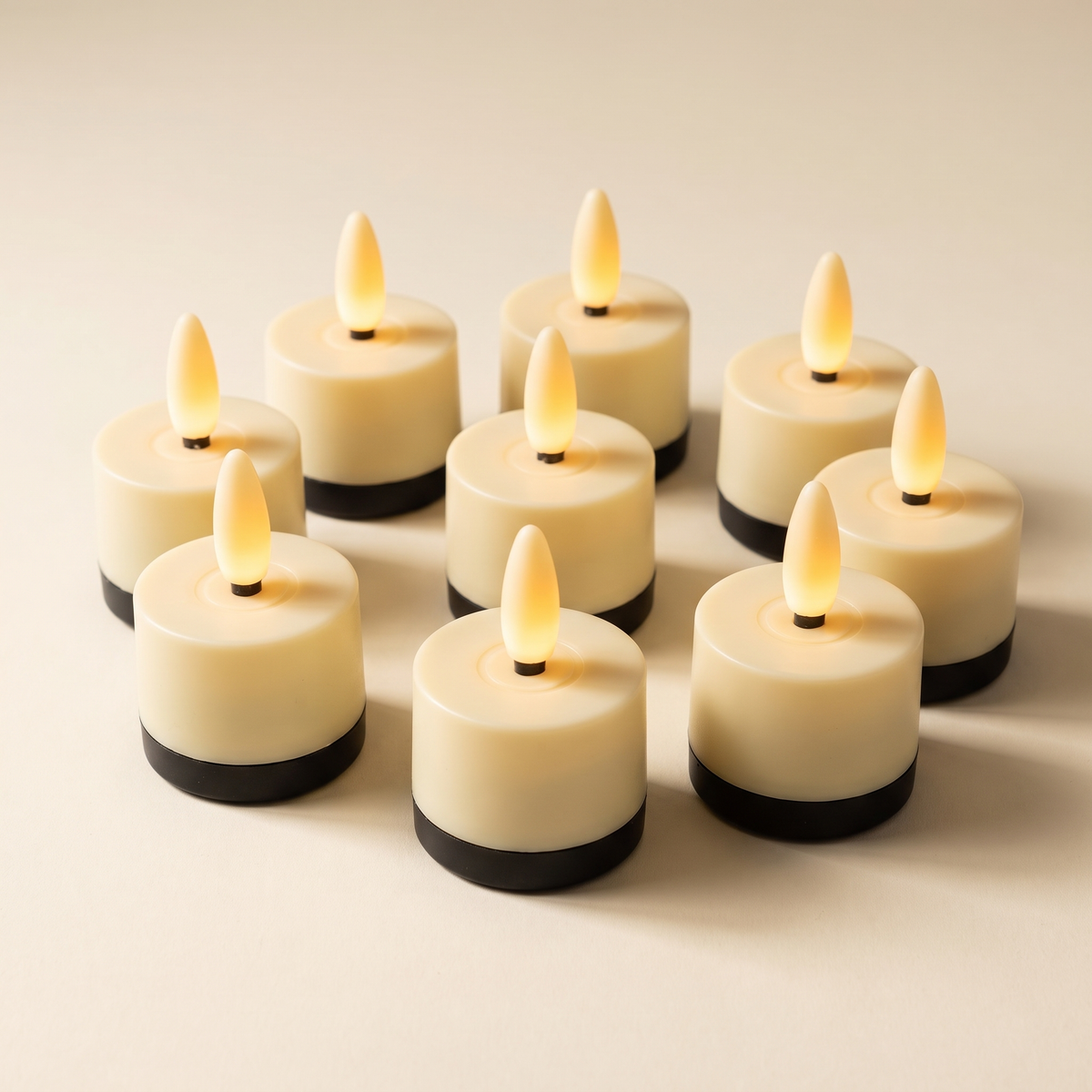 Rechargeable Tea Lights, 3D Wick