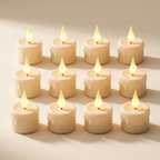 Rechargeable Tea Light Candles with Remote