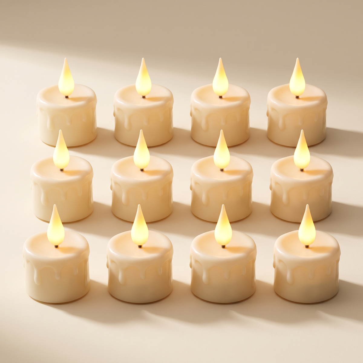 Rechargeable Tea Light Candles with Remote