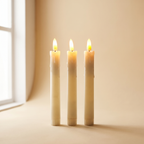 Flameless Taper Candles, 7 in, Set of 3