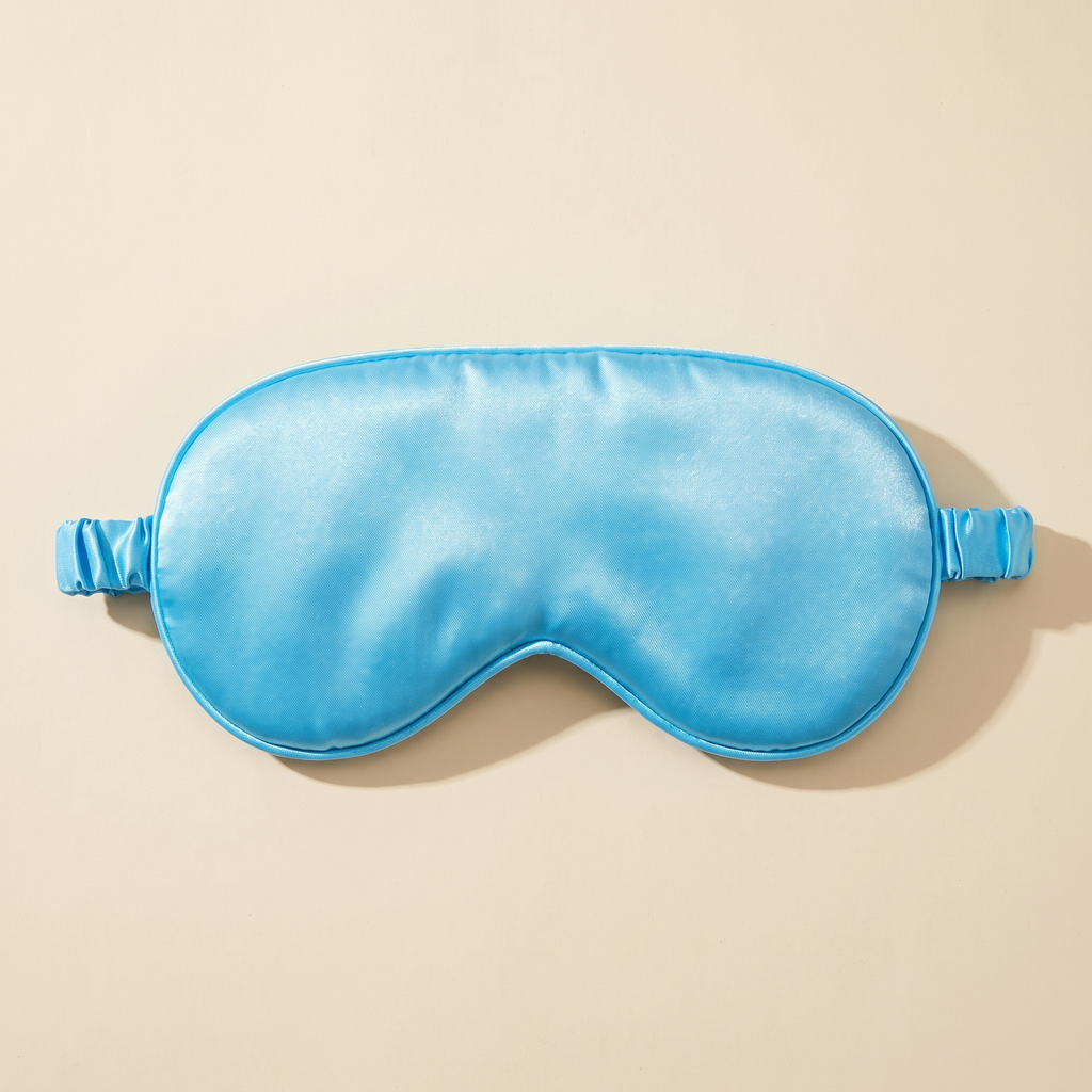 Zero-Pressure Satin Sleep Mask — Blue