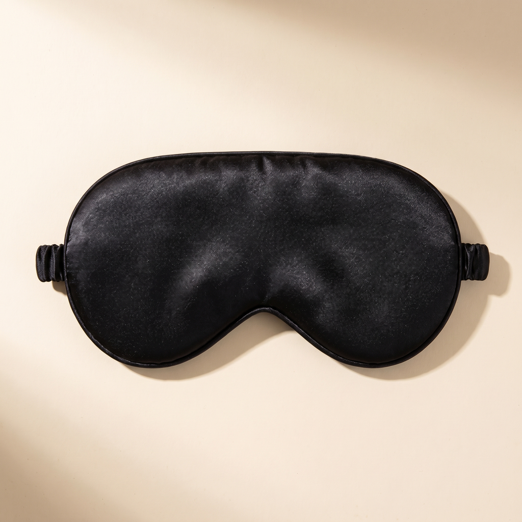 Zero-Pressure Satin Sleep Mask — Black
