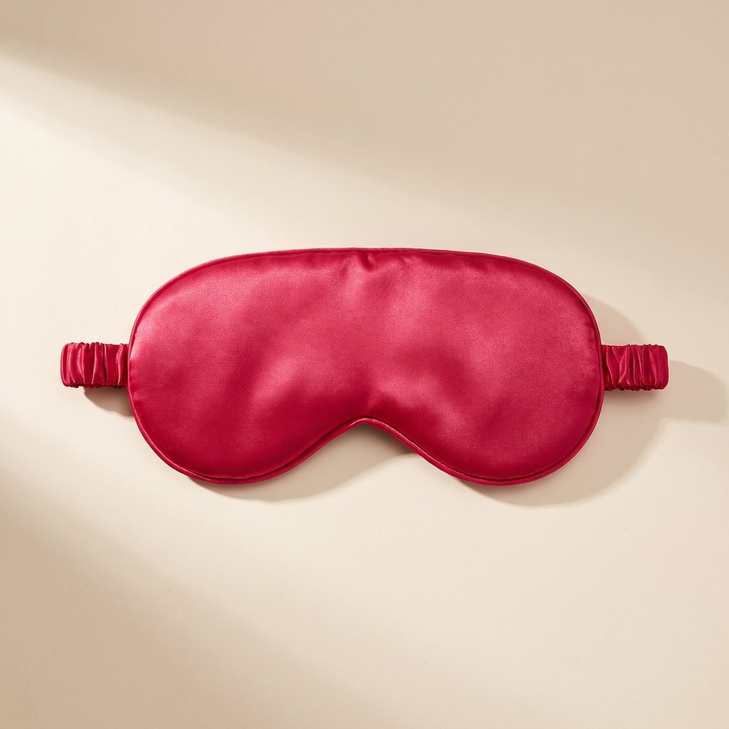 Zero-Pressure Satin Sleep Mask — Red