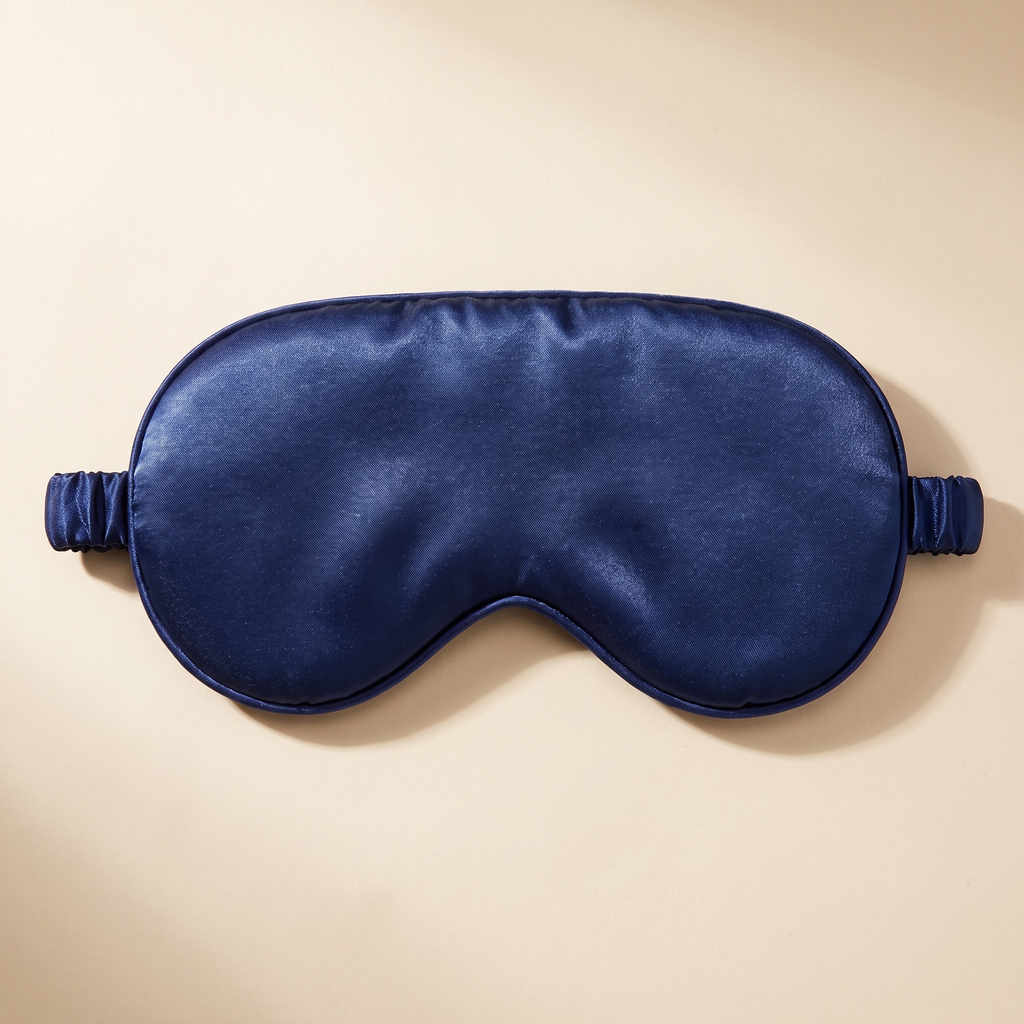 Zero-Pressure Satin Sleep Mask — Dark Blue