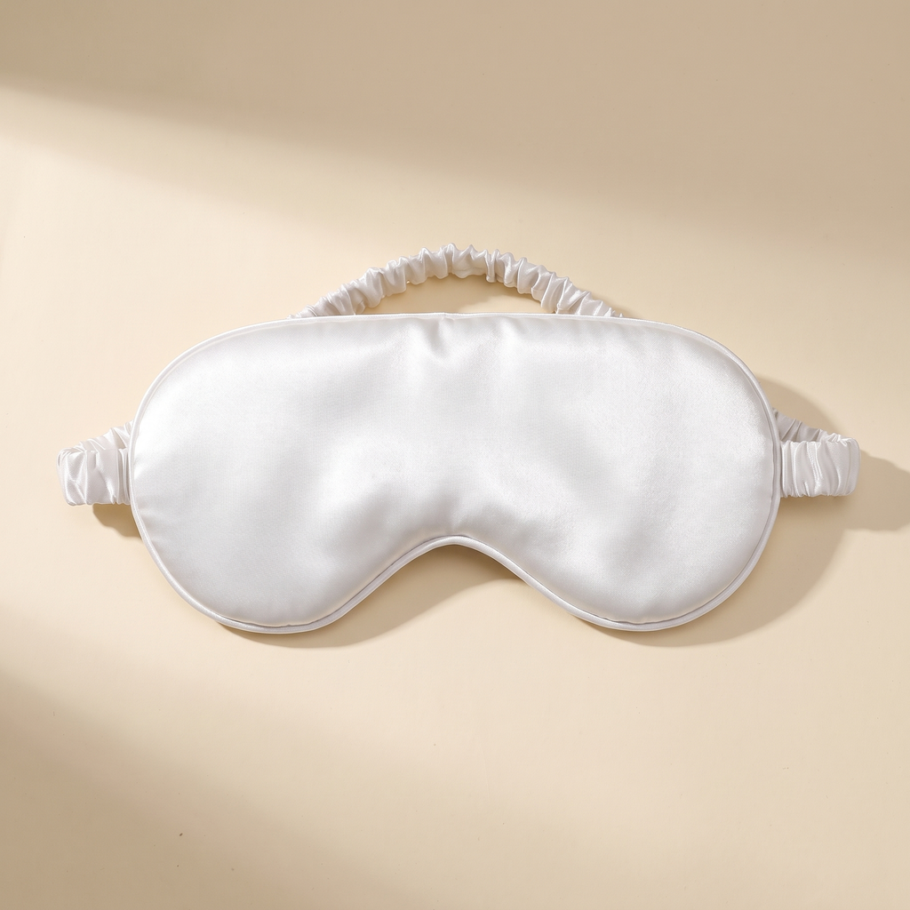Zero-Pressure Satin Sleep Mask — White