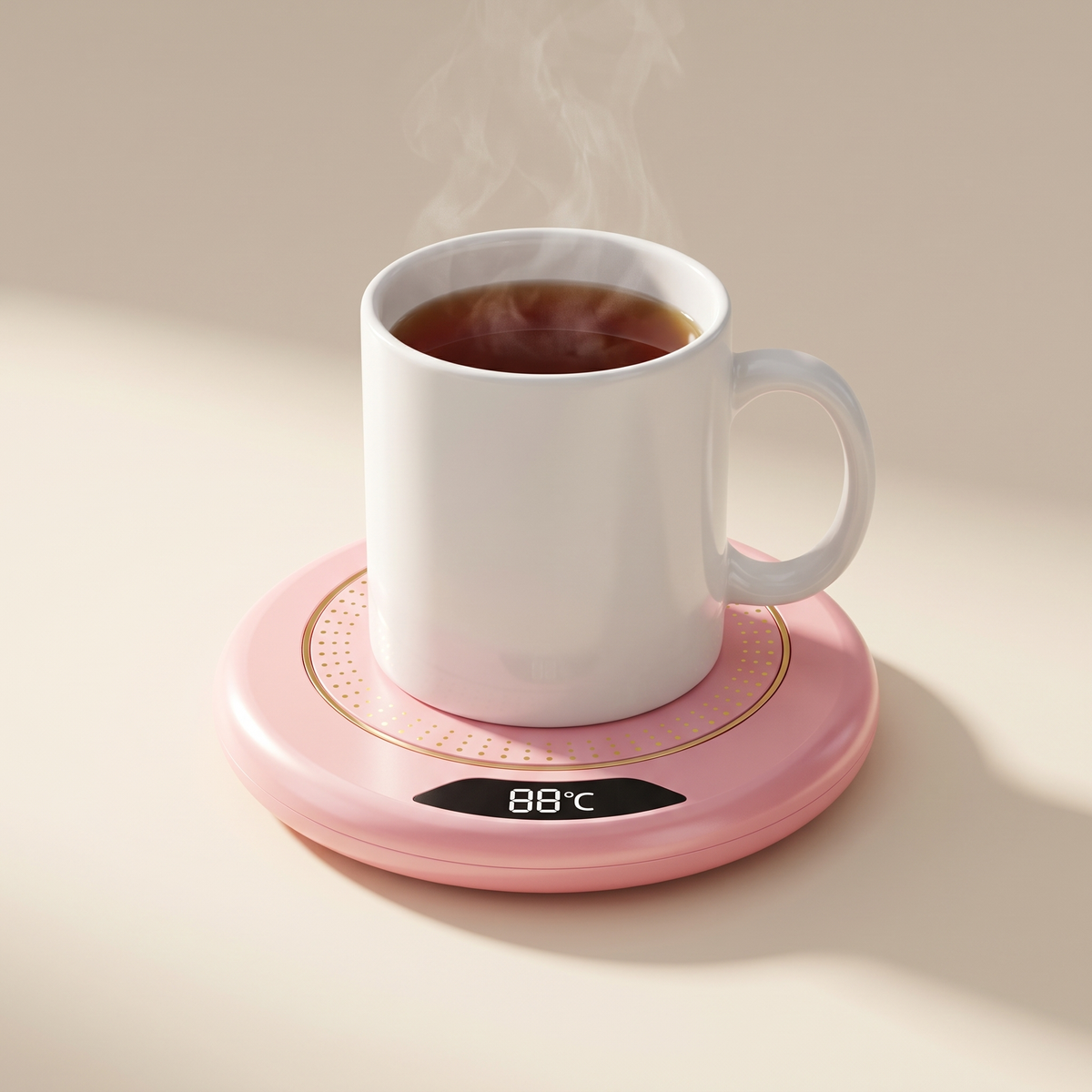 3-Speed Mug Warmer, 131°F — Pink