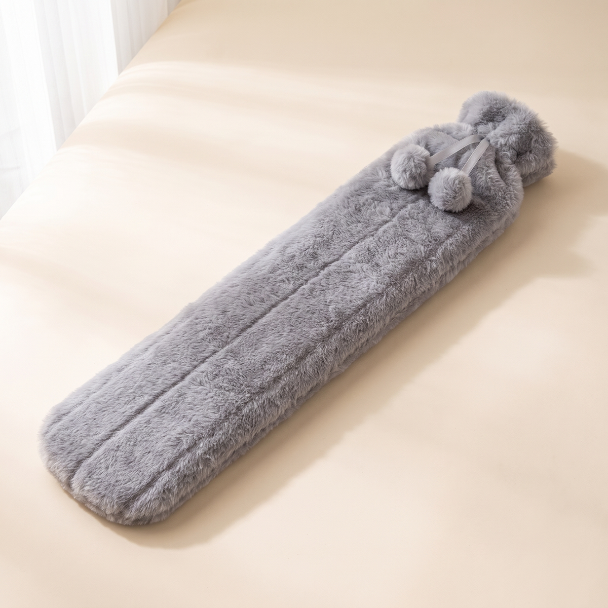 Extra-Long Hot Water Bottle, 30 in — Gray